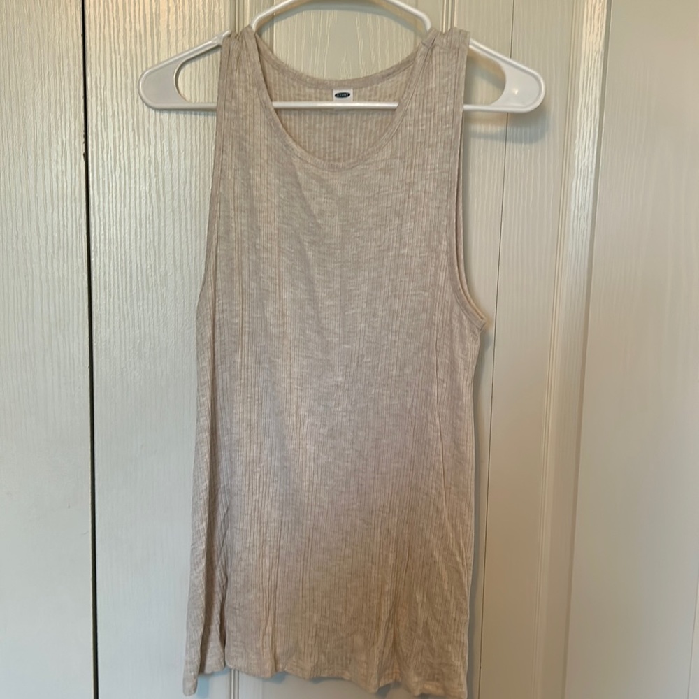 Old Navy ivory ribbed tank top- worn twice